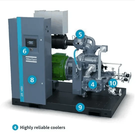 Atlas Copco Zr132 Water Cooler factory